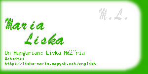 maria liska business card